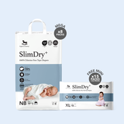 [8 PACKS] SlimDry⁺ Mega Diapers