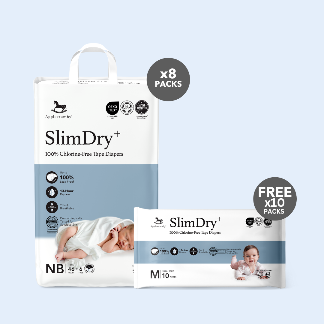 SlimDry⁺ Mega Diapers (8 Packs)