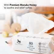 Premium Honey Wipes 80s (2 Packs)