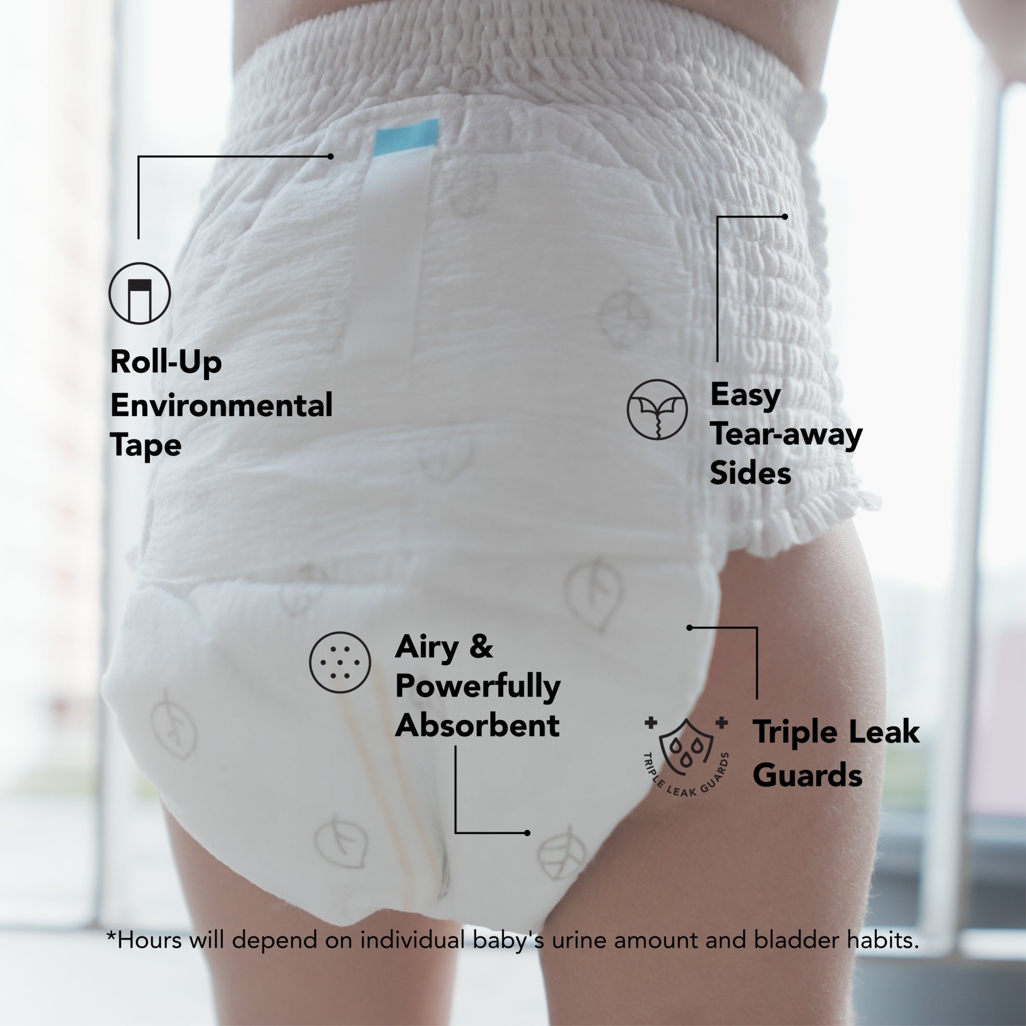 [BUY 8 Free 2] PureBasics Diapers (EM-Sabah)