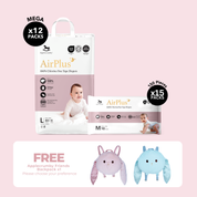 [12 PACKS] AirPlus Mega Diapers