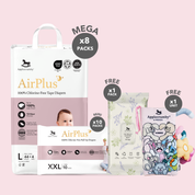 AirPlus Mega Diapers (8 Packs)