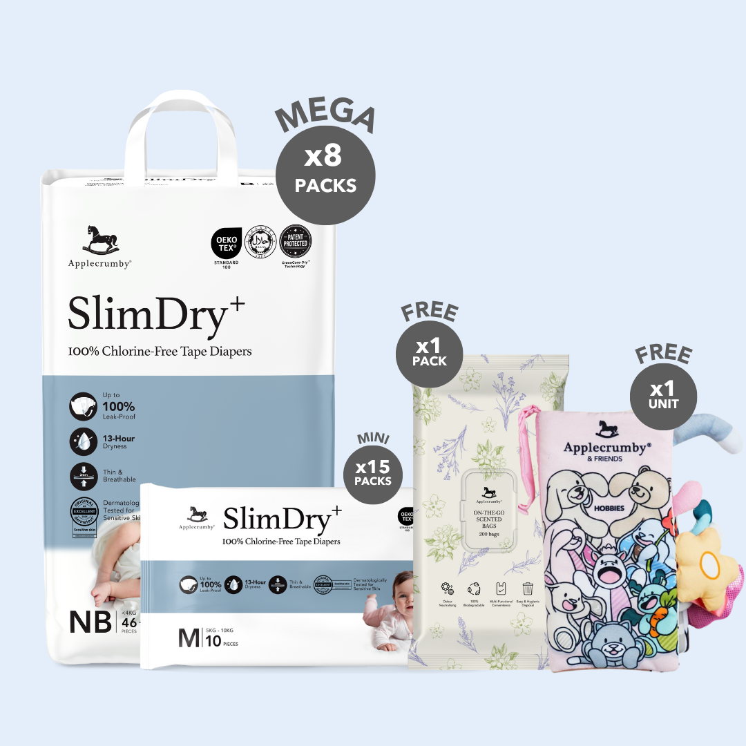 SlimDry⁺ Mega Diapers (8 Packs)