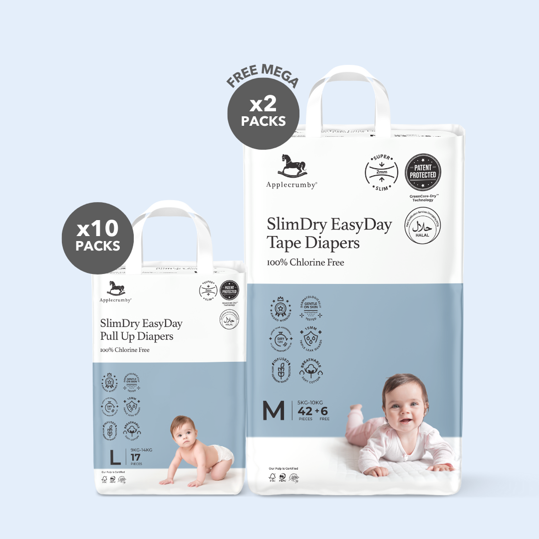 [BUY 10 Free 2] SlimDry EasyDay Diapers (EM-Sabah)