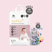 AirPlus Mega Diapers (8 Packs)