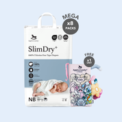SlimDry⁺ Mega Diapers (8 Packs)