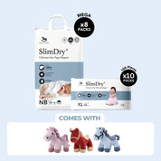 [8 PACKS] SlimDry⁺ Mega Diapers