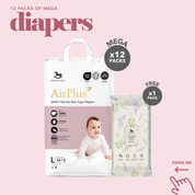 [8 PACKS] AirPlus Mega Diapers