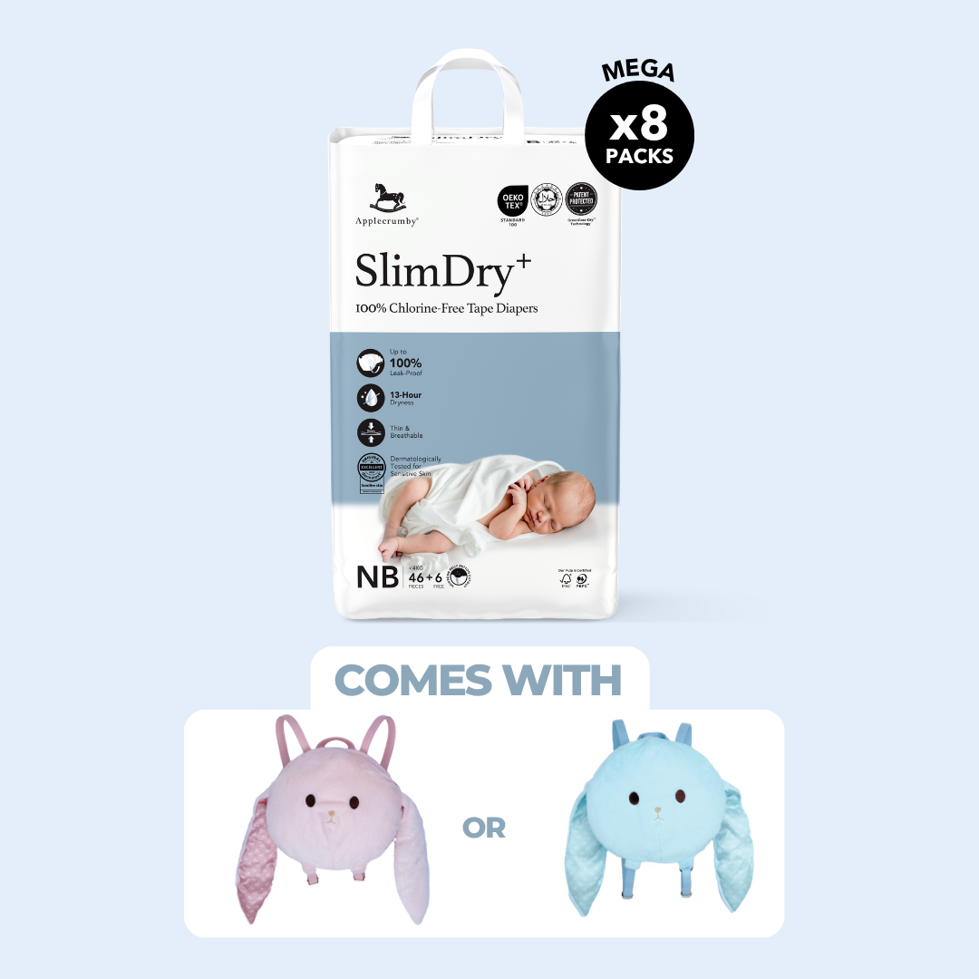 [8 PACKS] SlimDry⁺ Mega Diapers