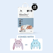 [8 PACKS] SlimDry⁺ Mega Diapers